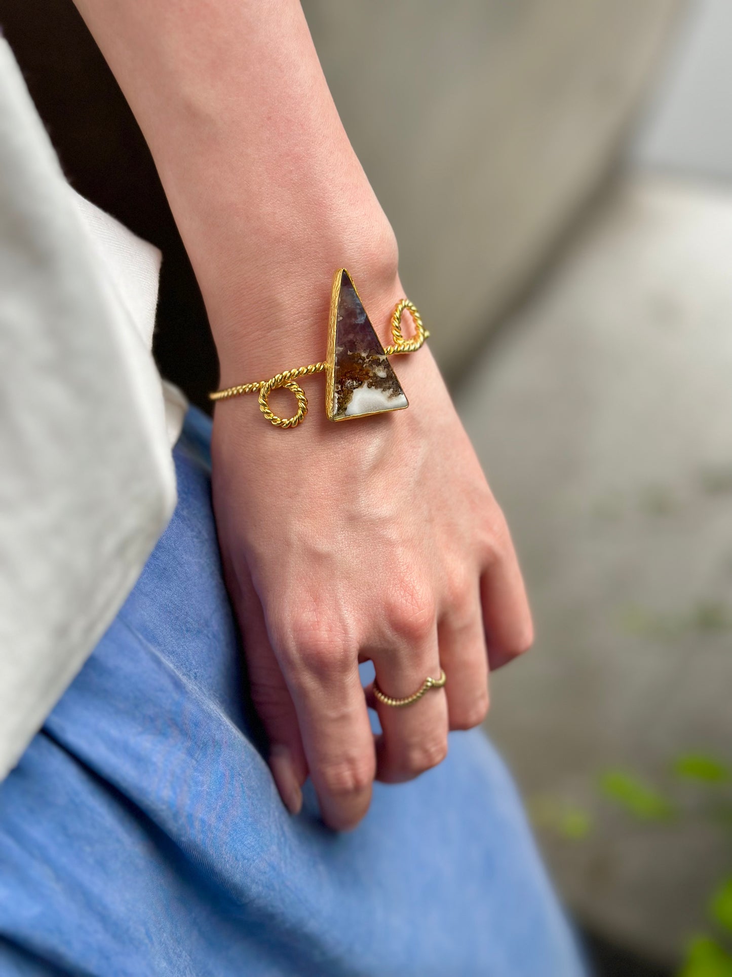 Brass twist bangle