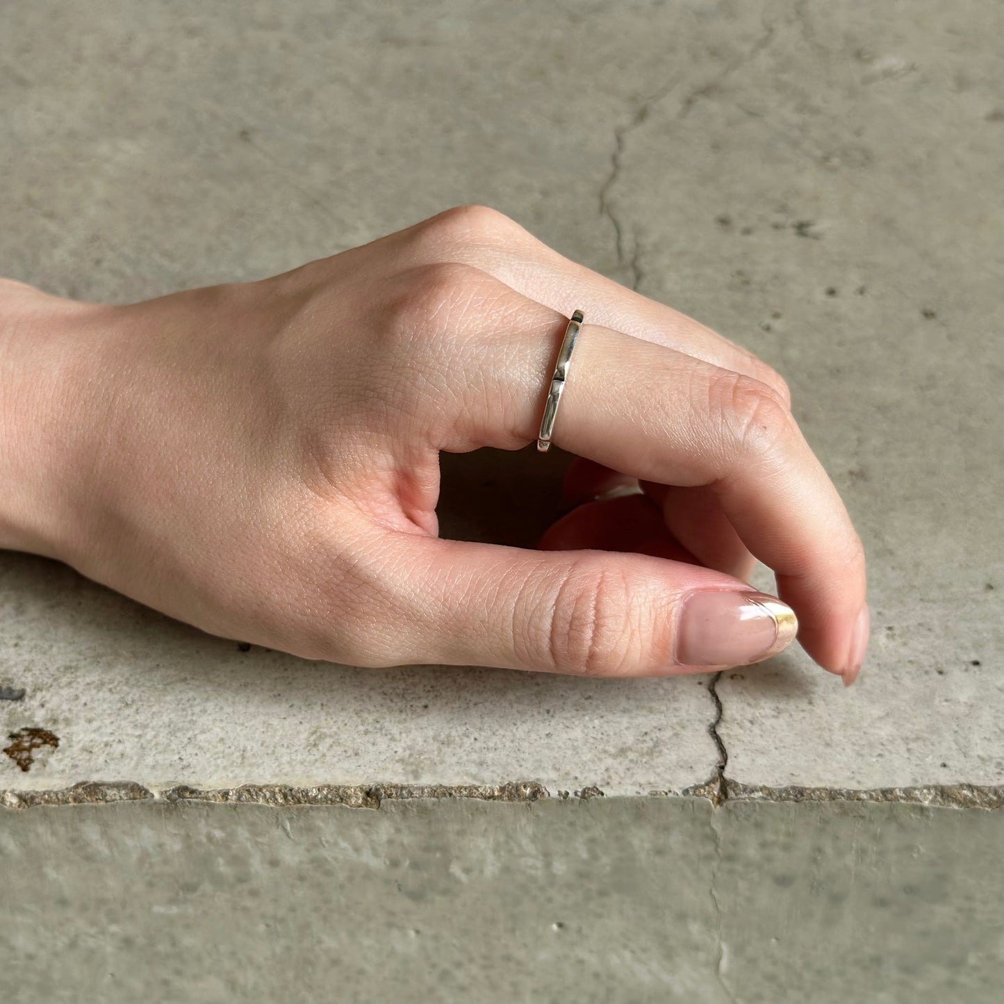 Silver925 plain ring 44