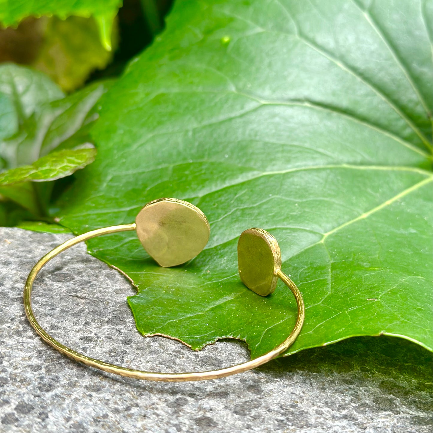 Brass 2stone Bangle 2