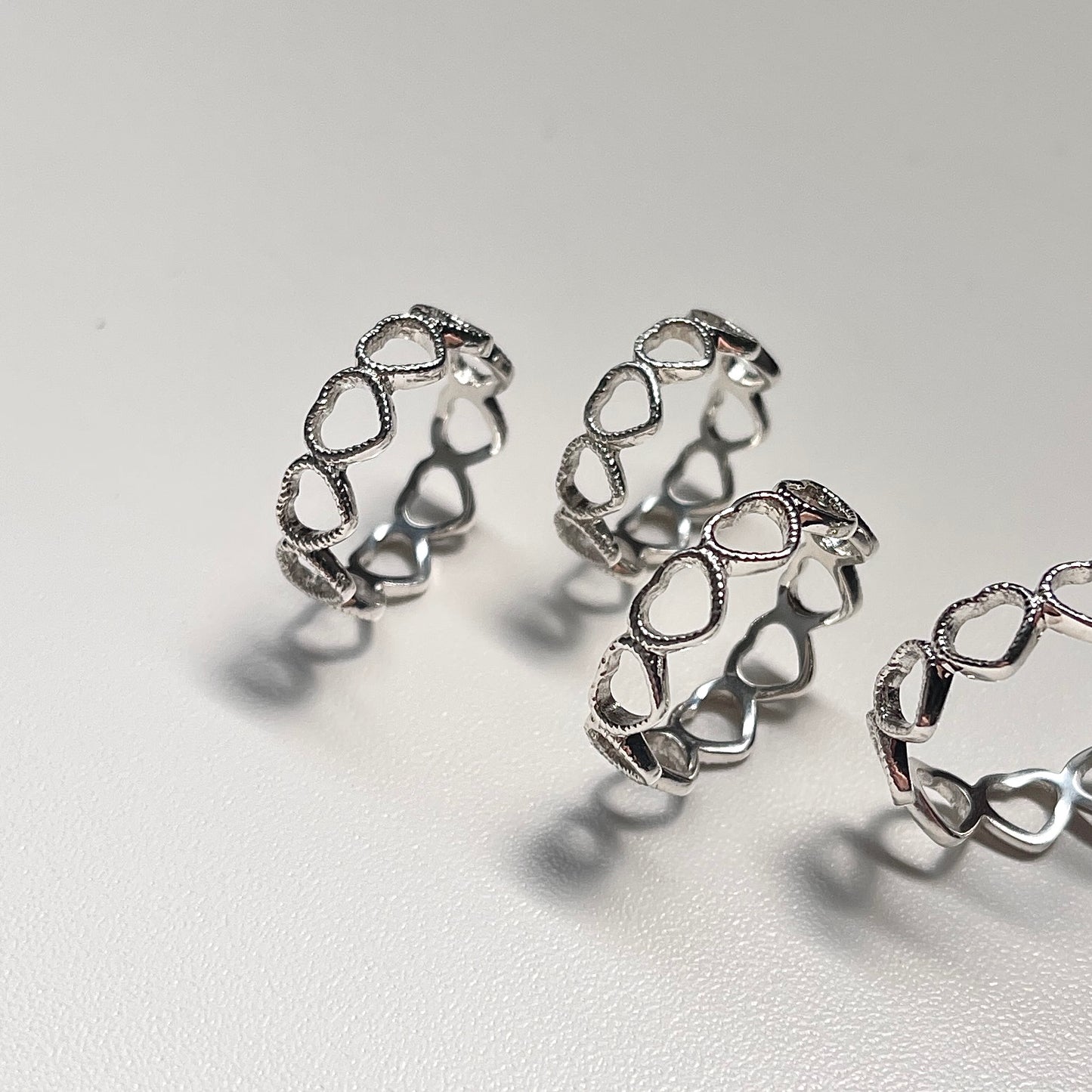 Silver925 Eternity heart plain ring