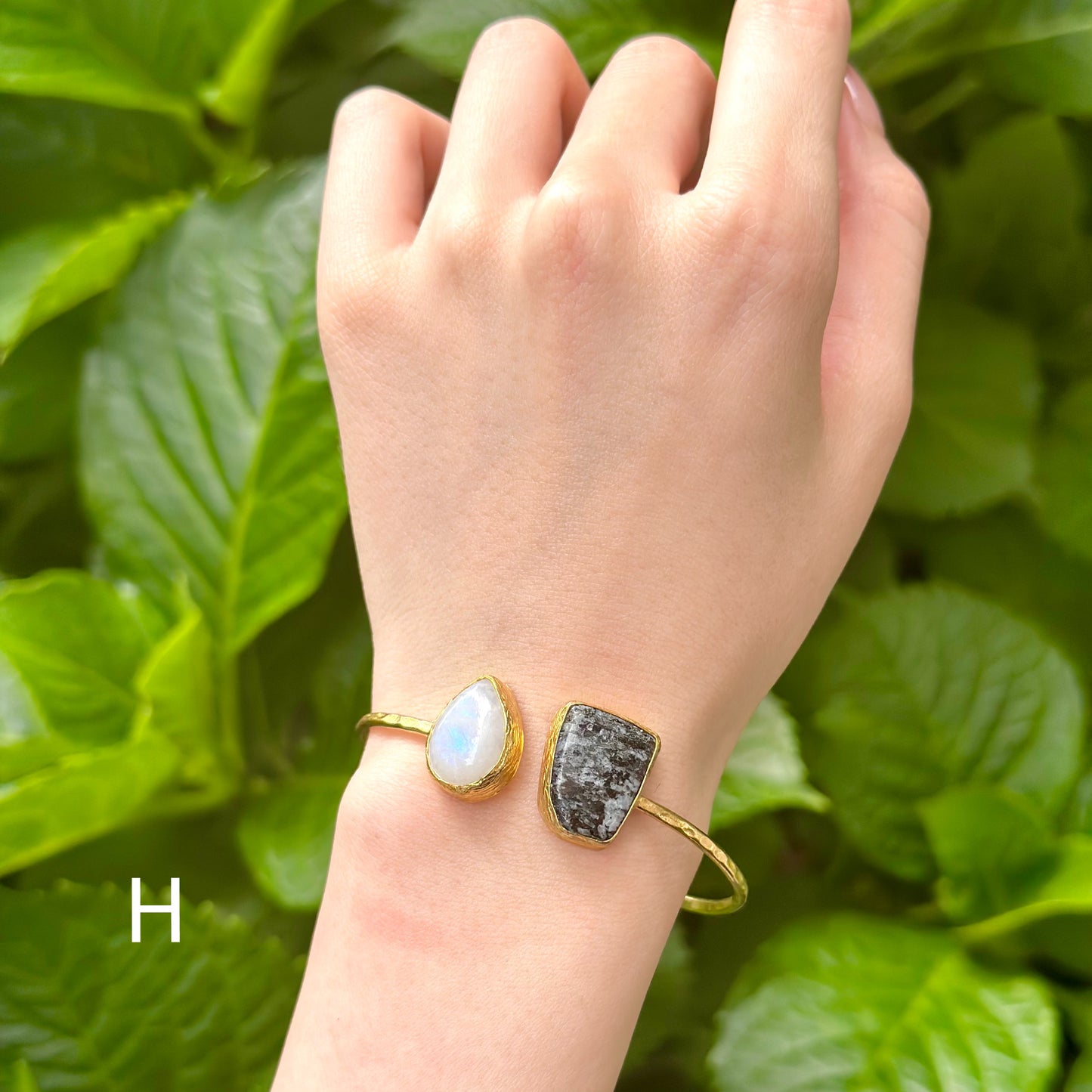 Brass 2stone Bangle 1