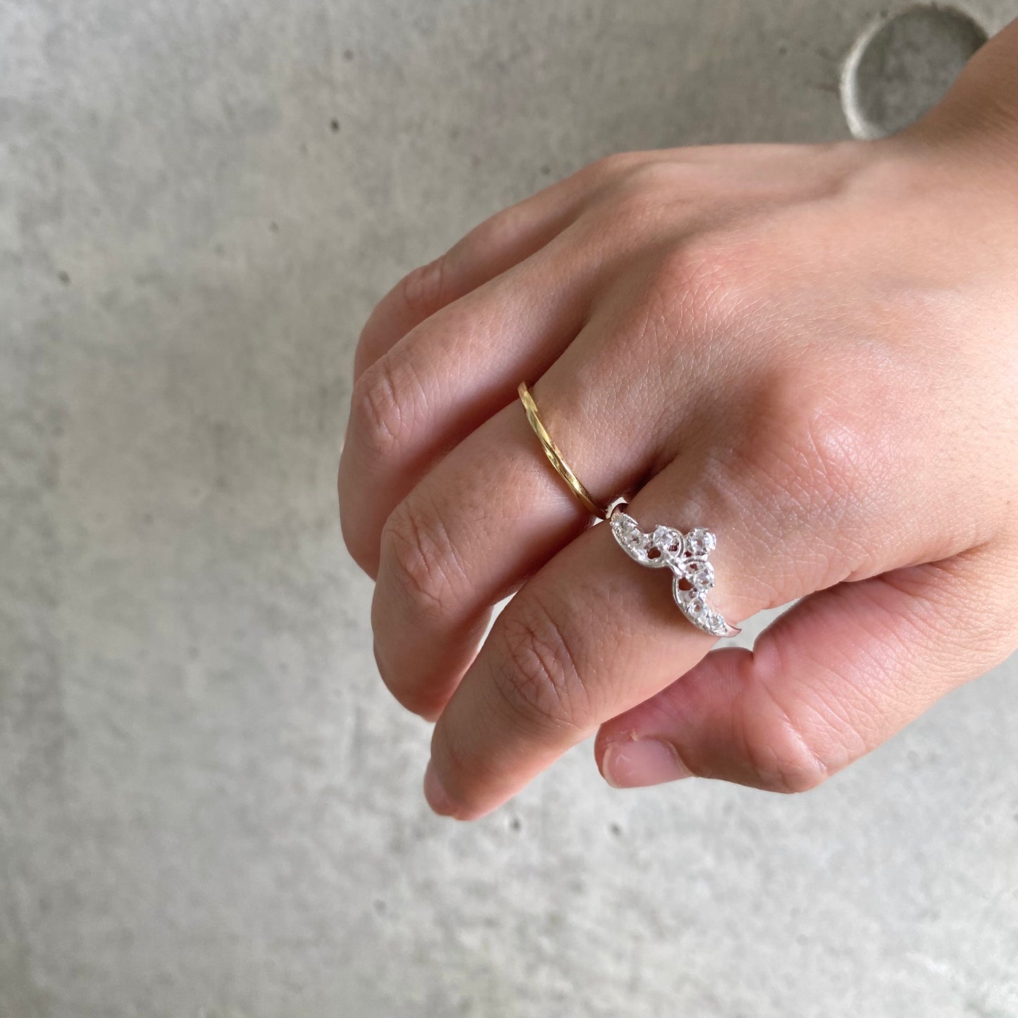 Silver925 V design ring