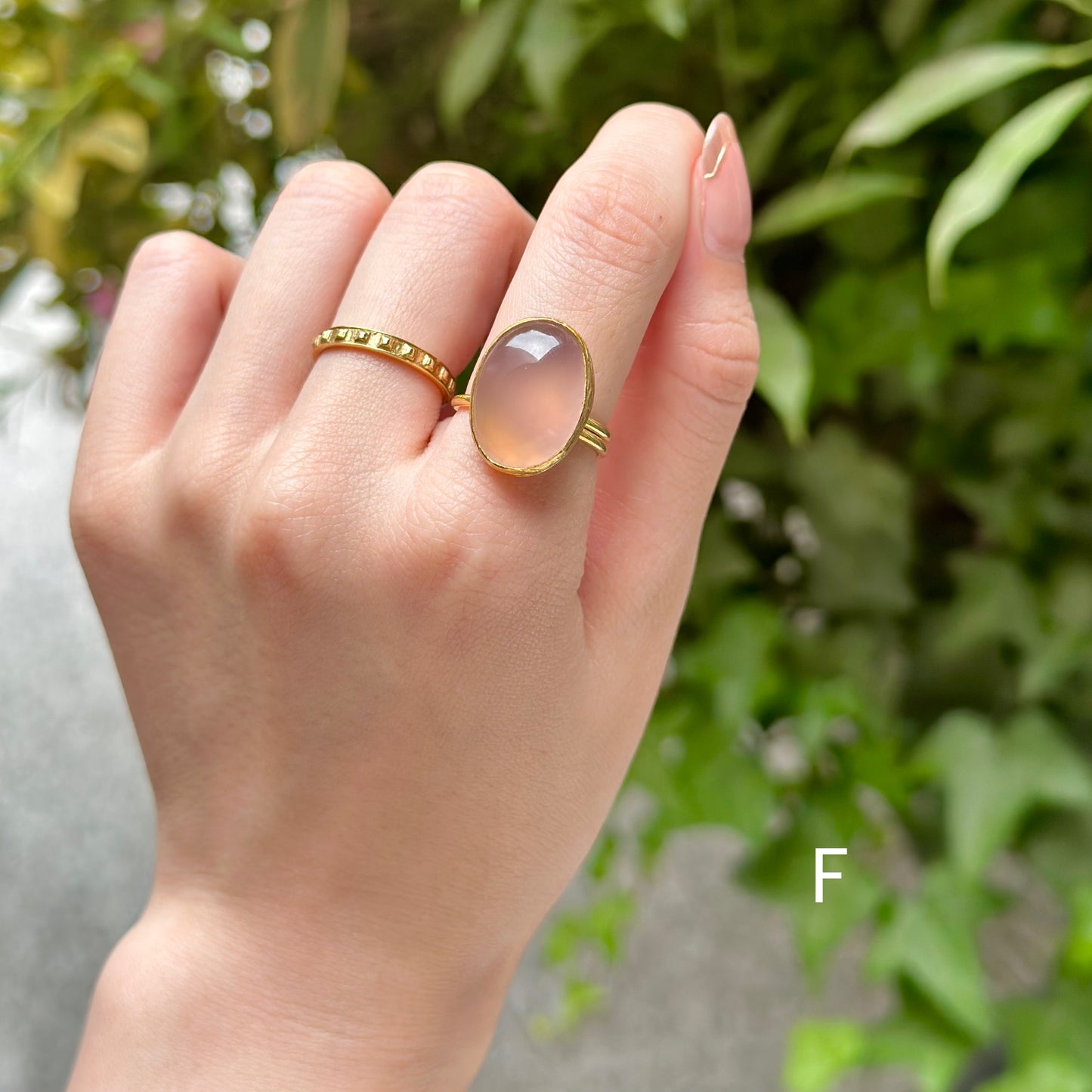 Brass 1stone ring 3