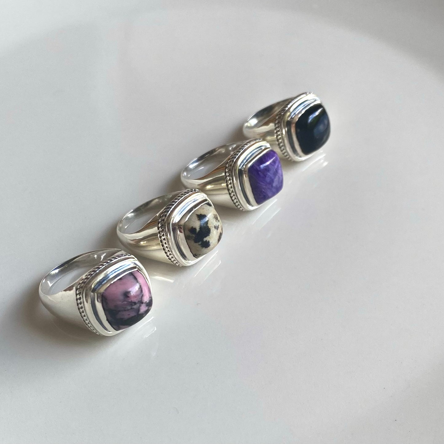 Silver925 square ring 4