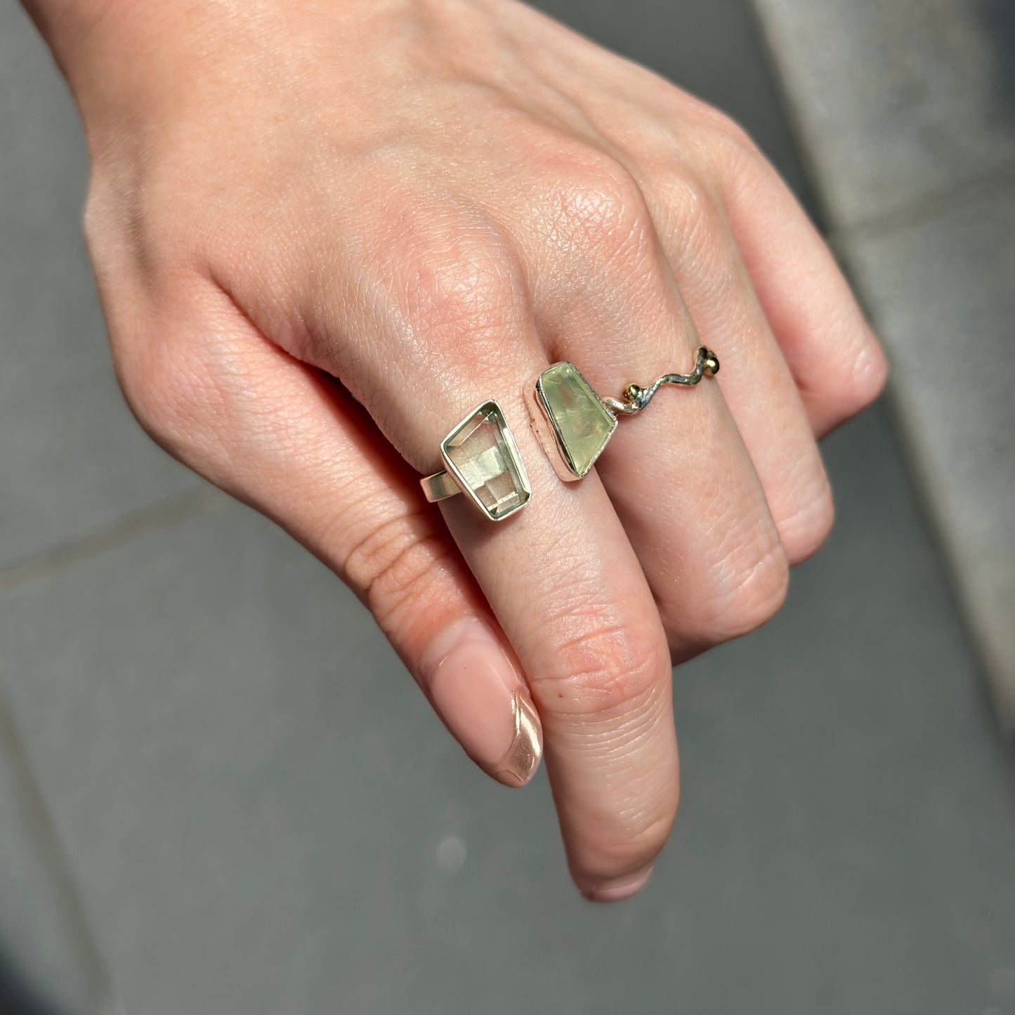 Silver925 2stone ring 4