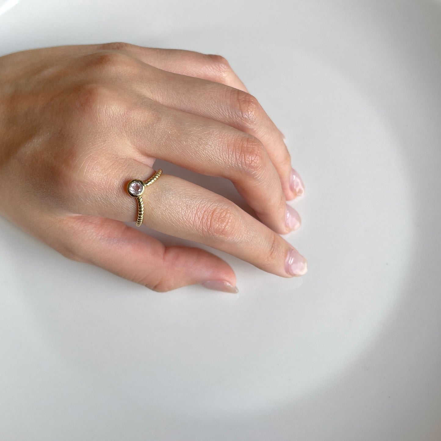 Brass V design ring