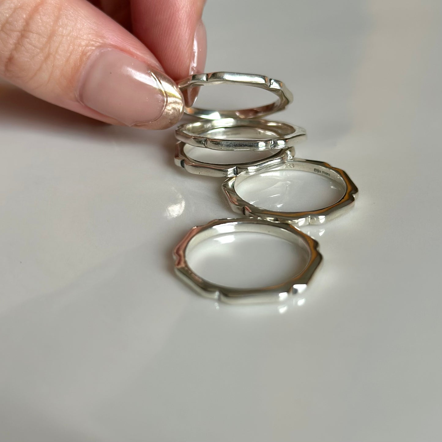 Silver925 plain ring 44