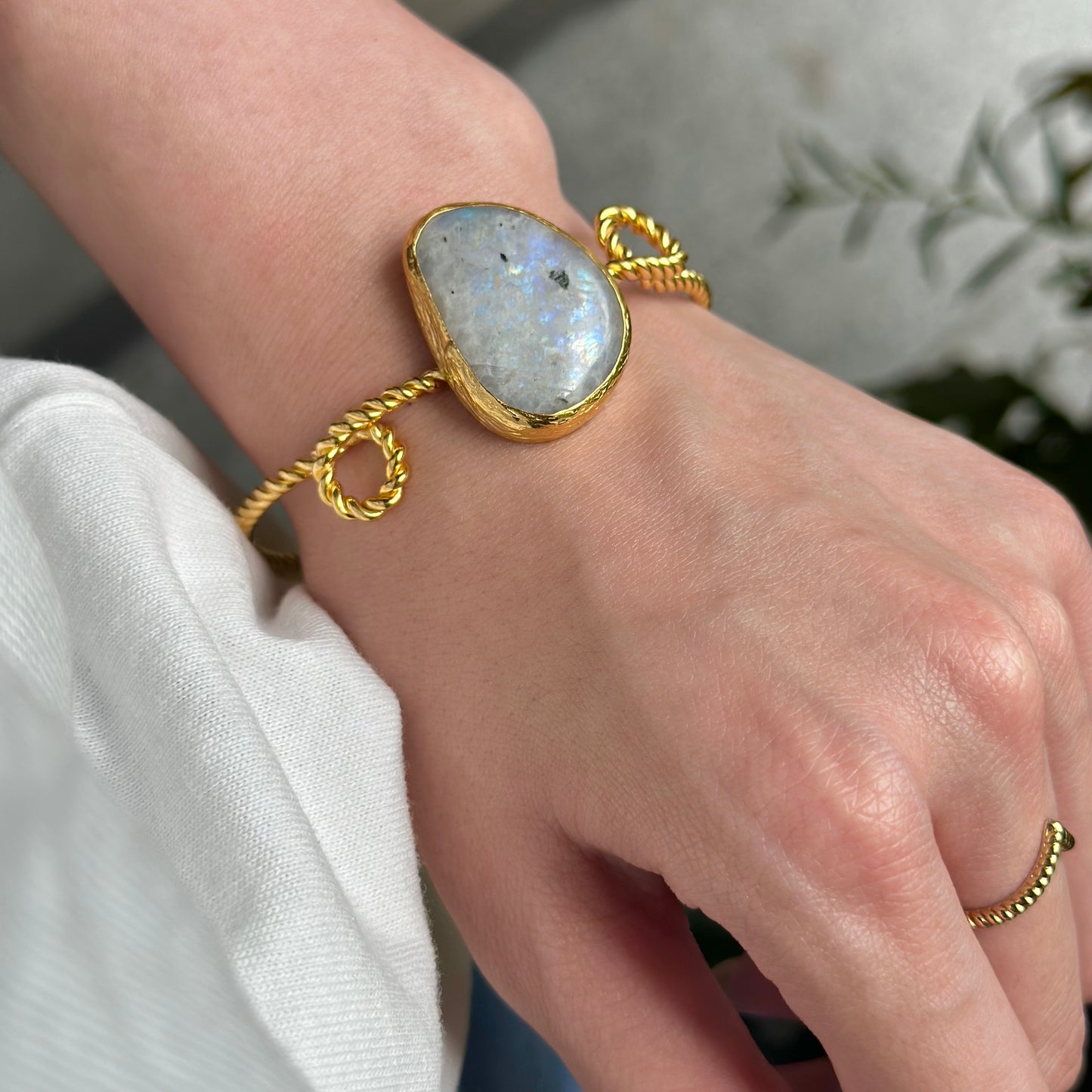 Brass twist bangle