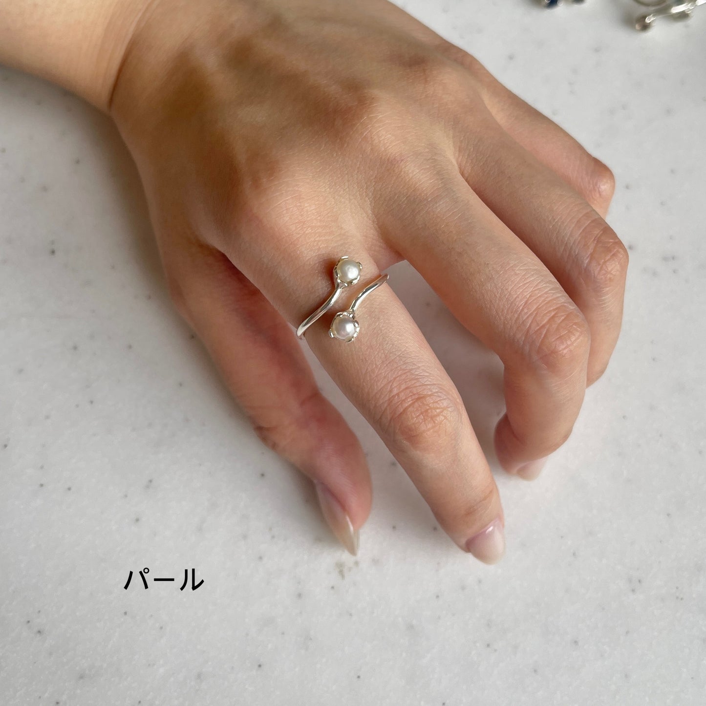 Silver925 2stone ring 2