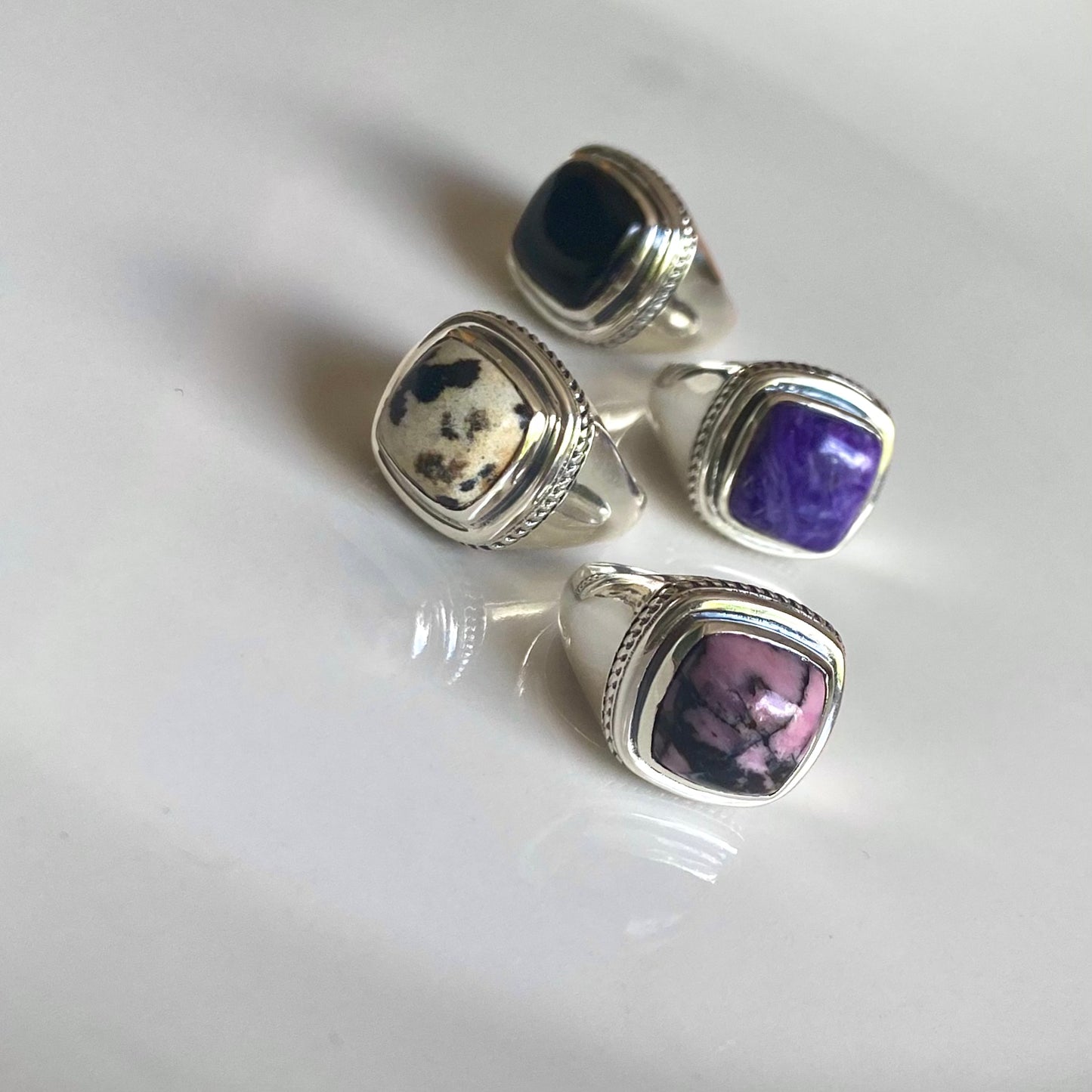 Silver925 square ring 4