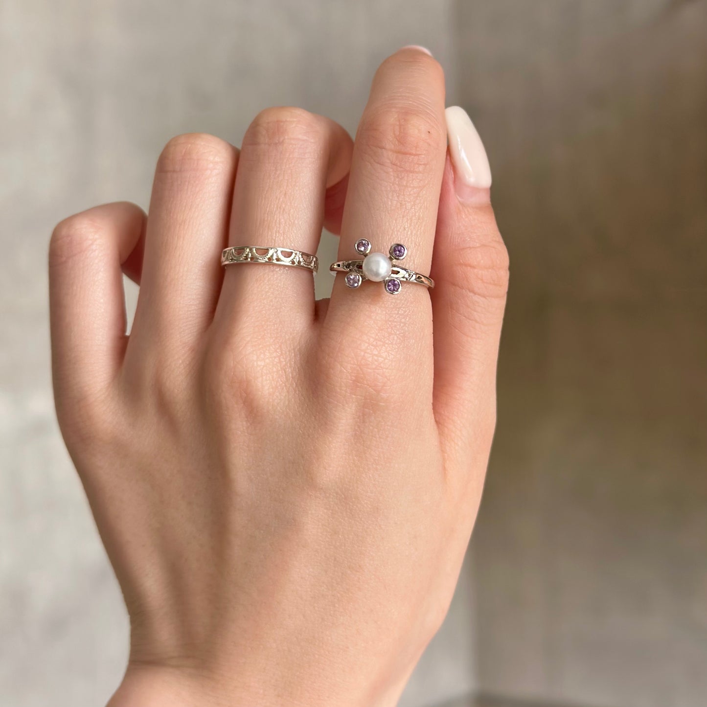 【poco】Pearl design ring 1