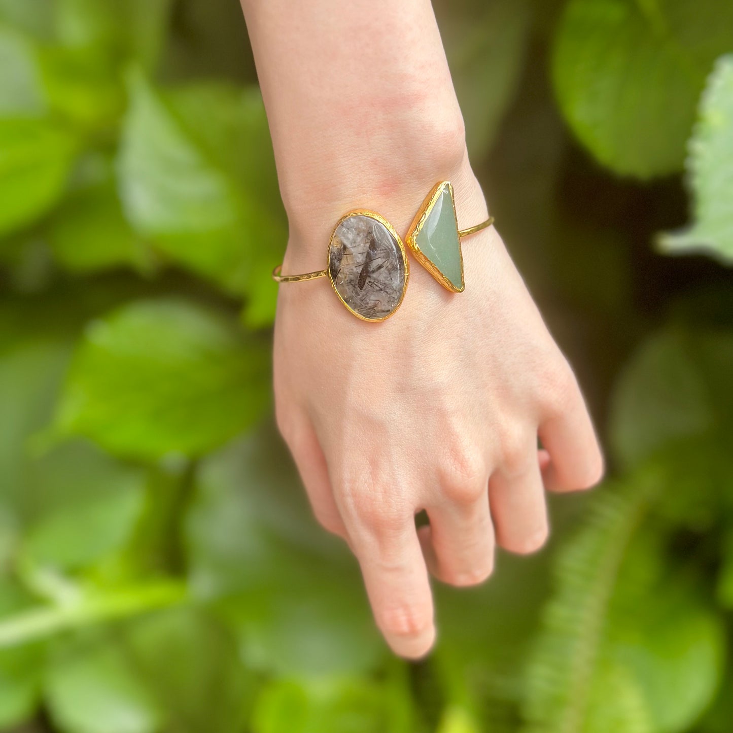Brass 2stone Bangle 2