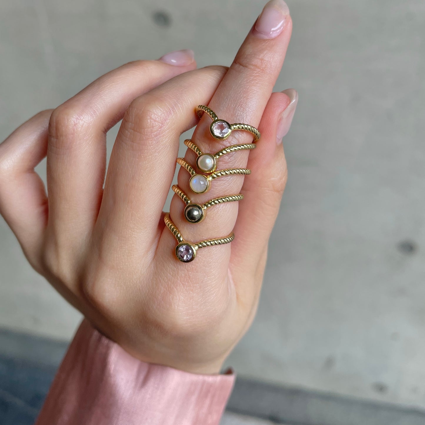 Brass V design ring