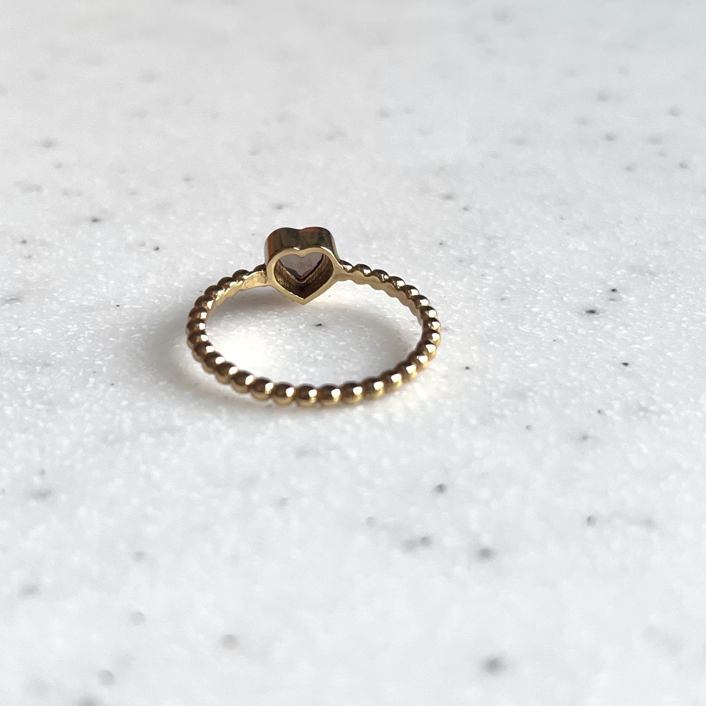 Brass petit ring〈Heart〉2