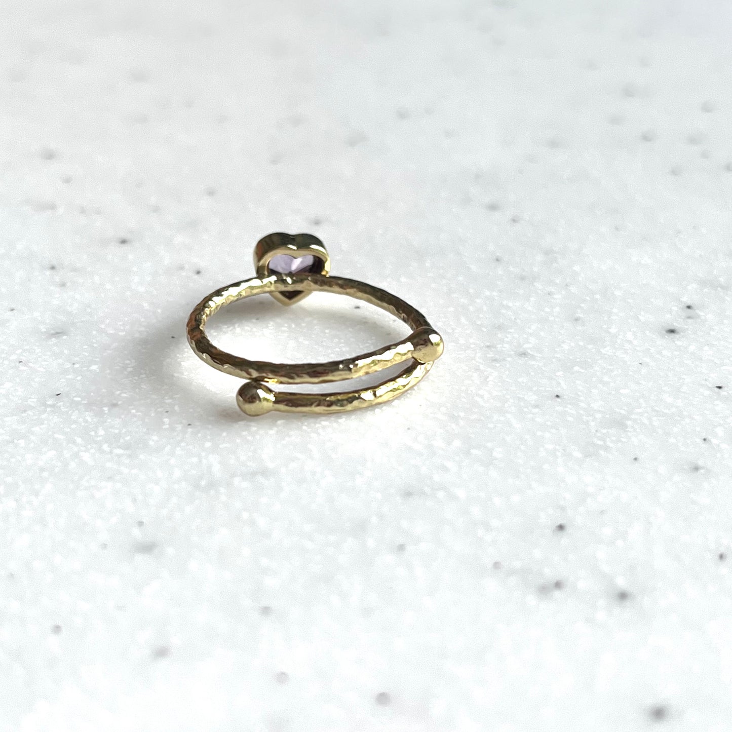 Brass petit ring〈Heart 〉1
