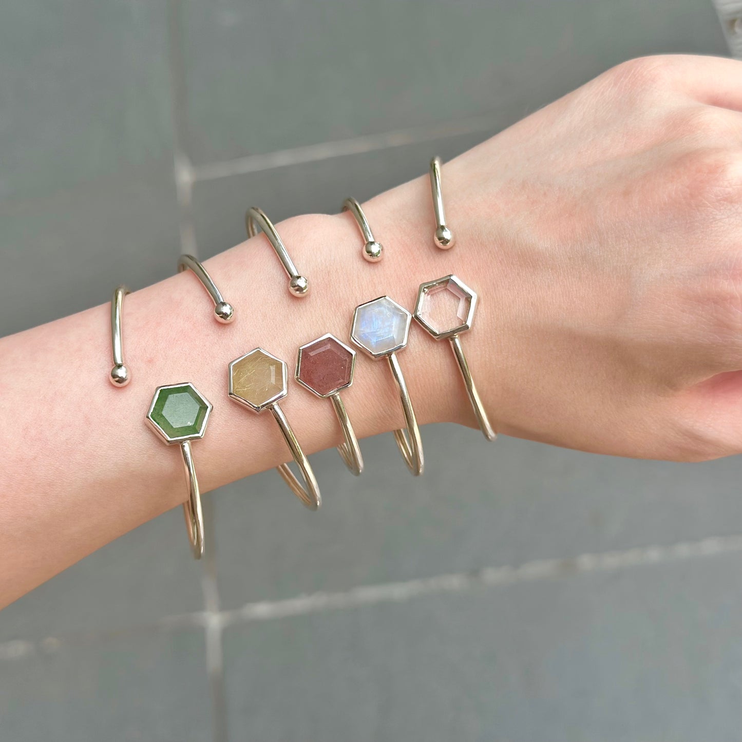 Silver925 stone bangle