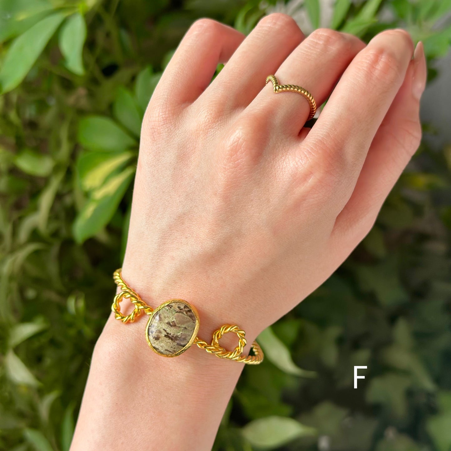 Brass twist bangle