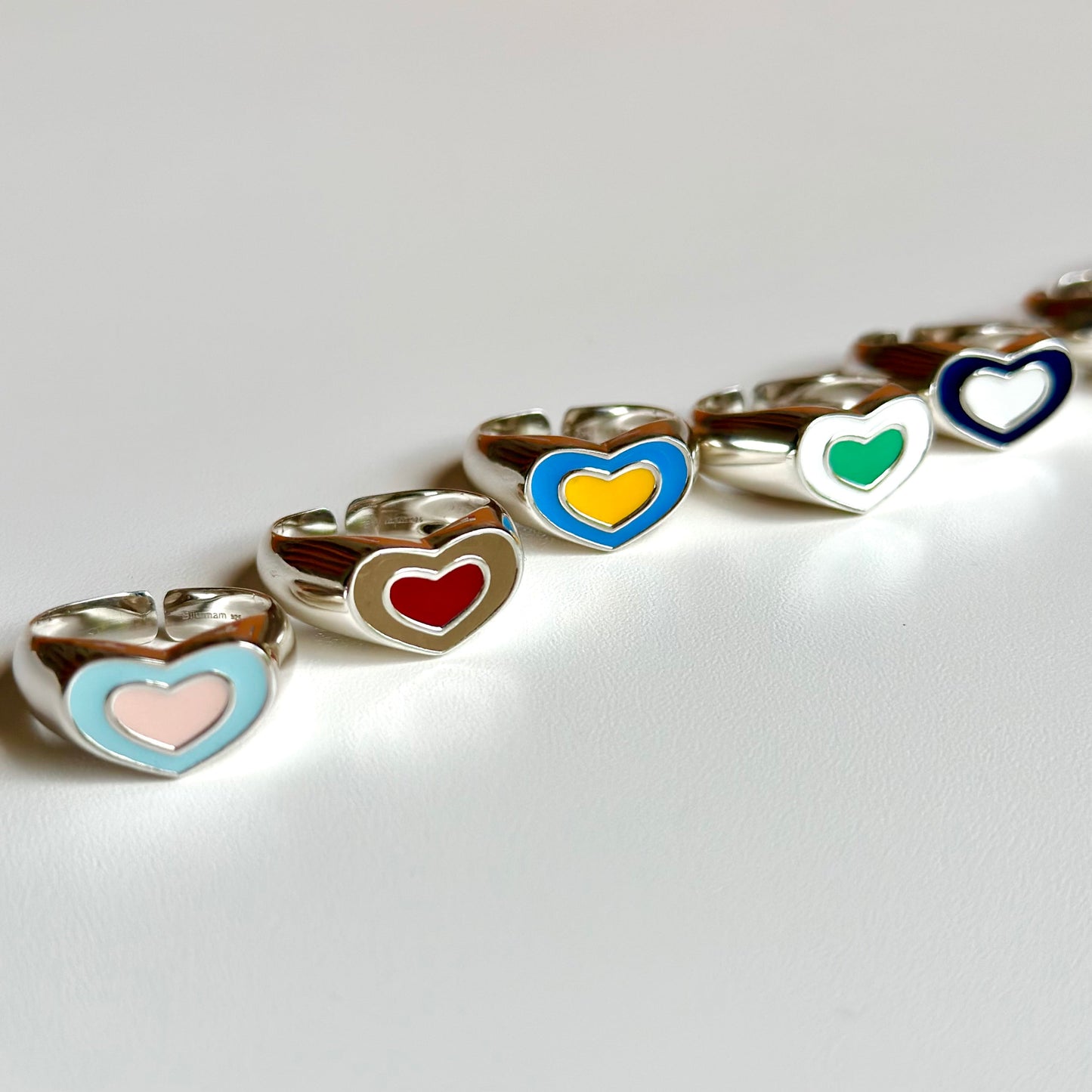 Enamel Heart ring