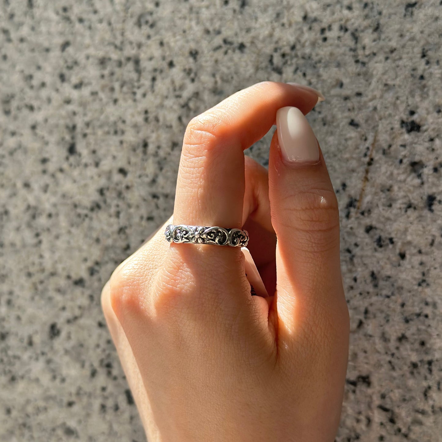 【poco】Silver925 plain ring 2