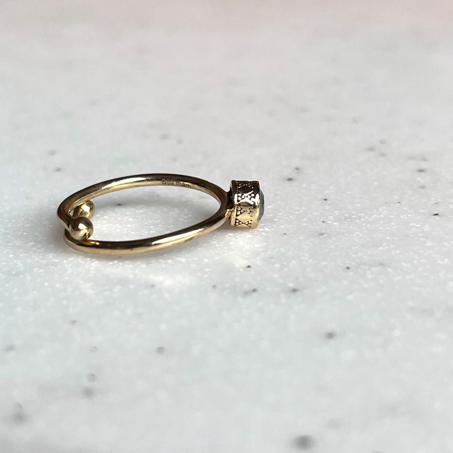 Brass petit ring〈circle〉