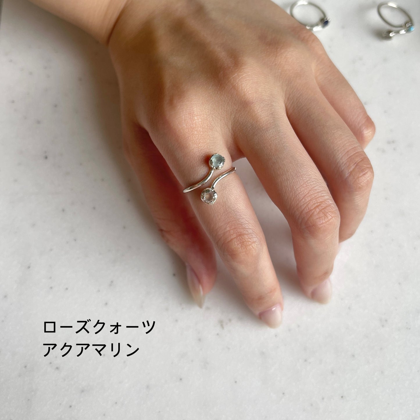 Silver925 2stone ring 2