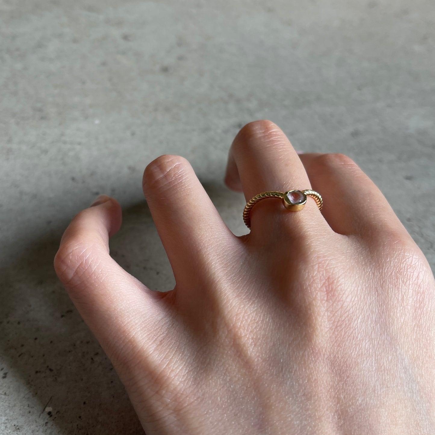 Brass V design ring