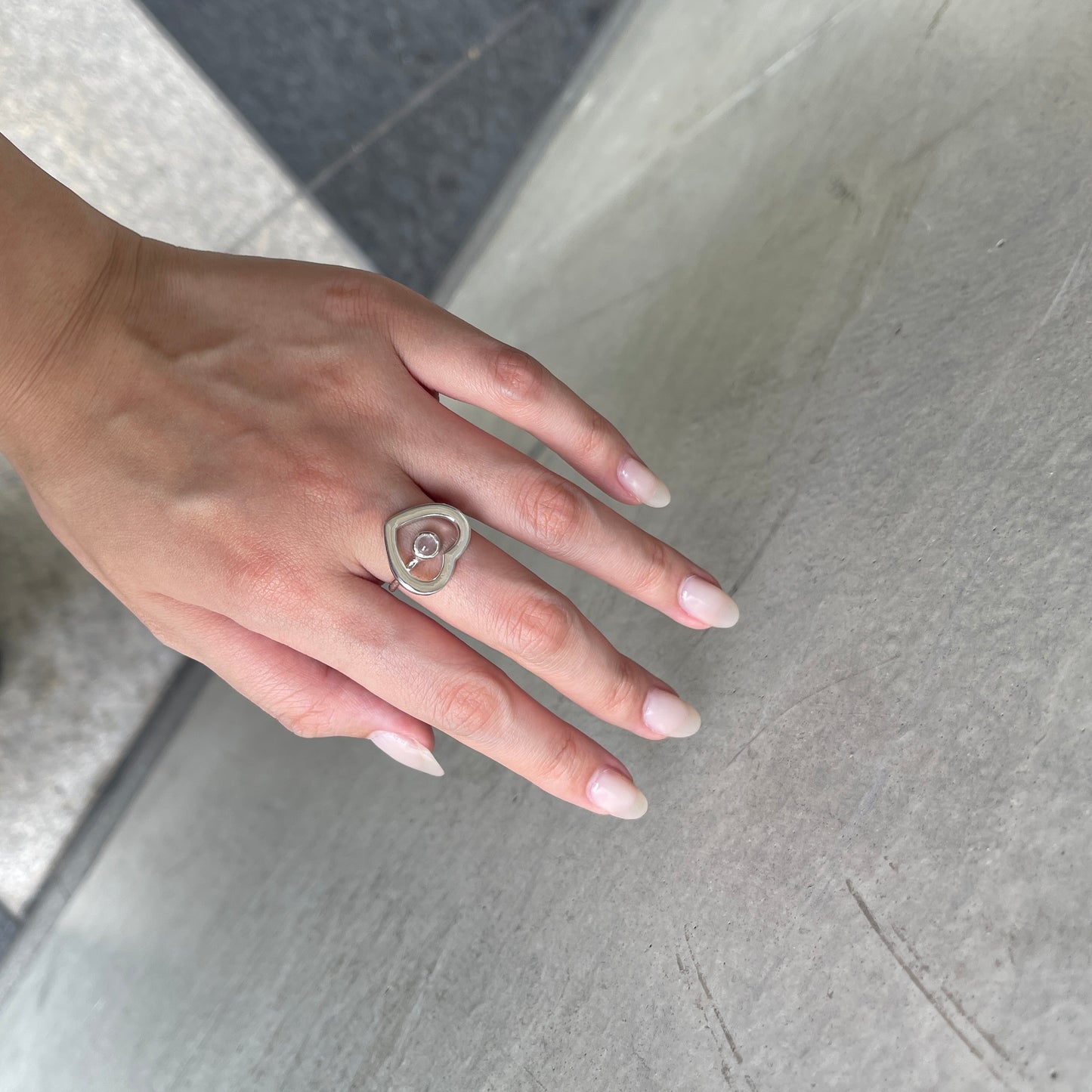 Heart 1stone ring
