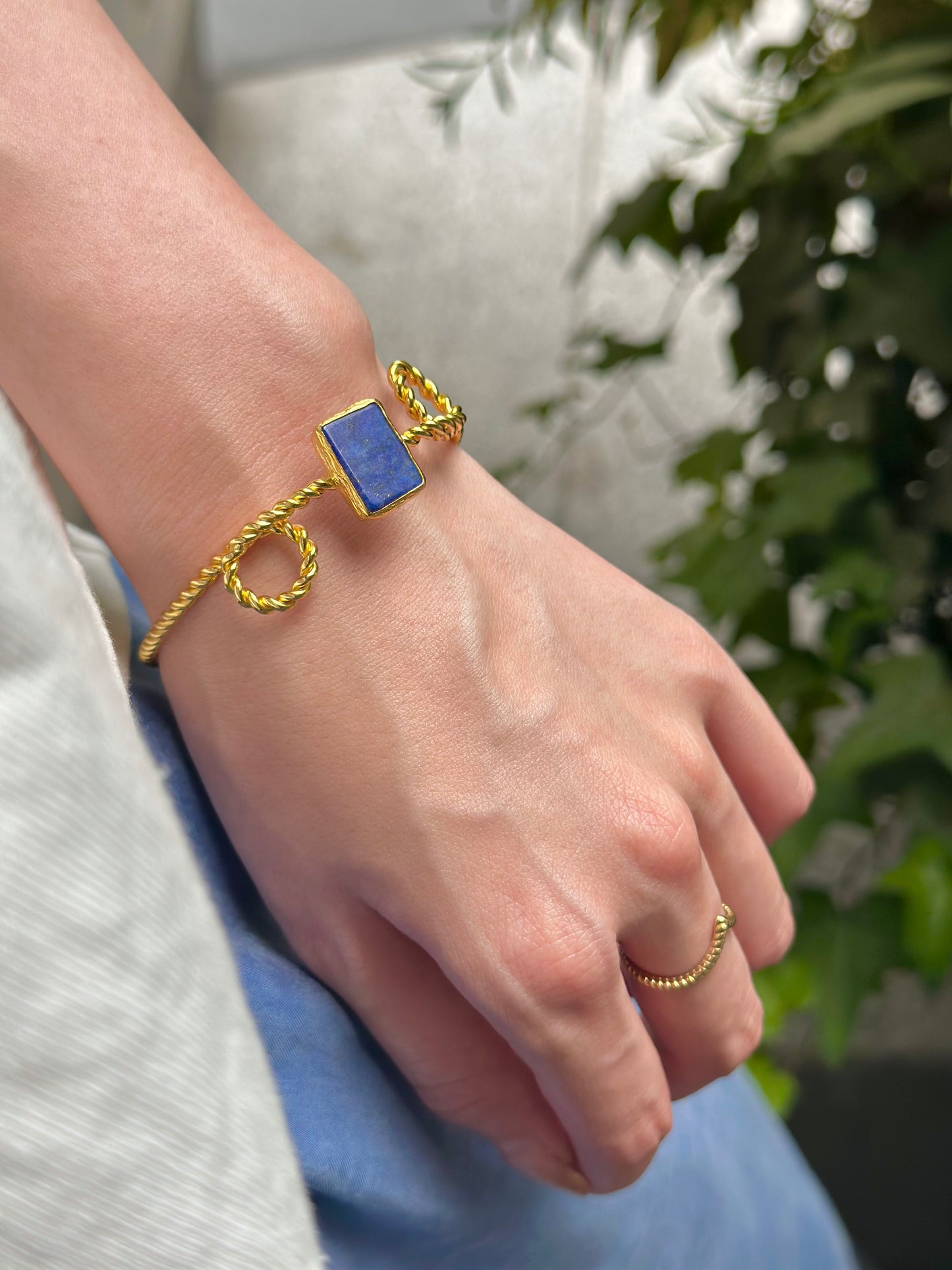 Brass twist bangle