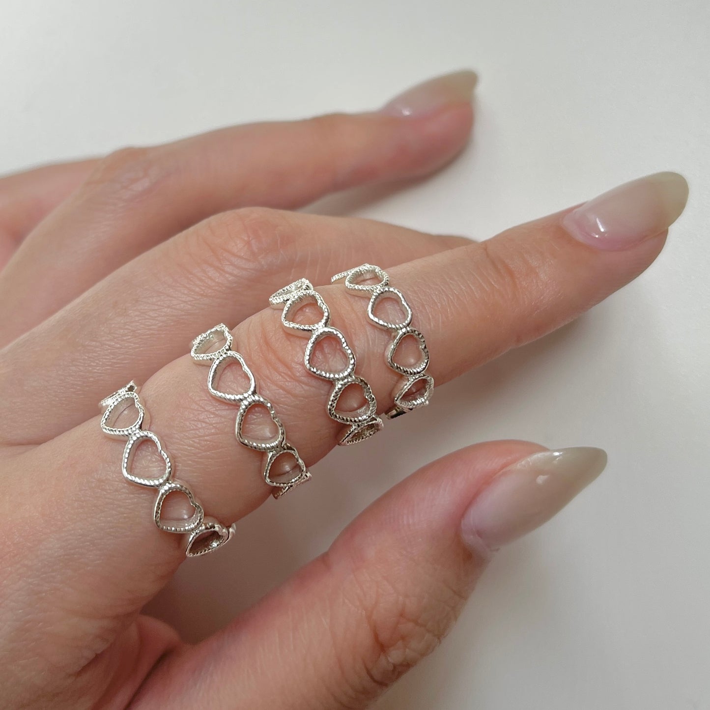 Silver925 Eternity heart plain ring