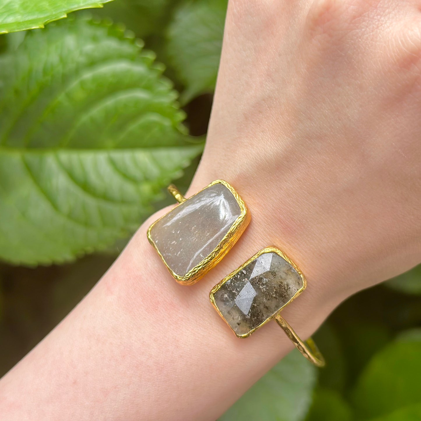 Brass 2stone Bangle 1