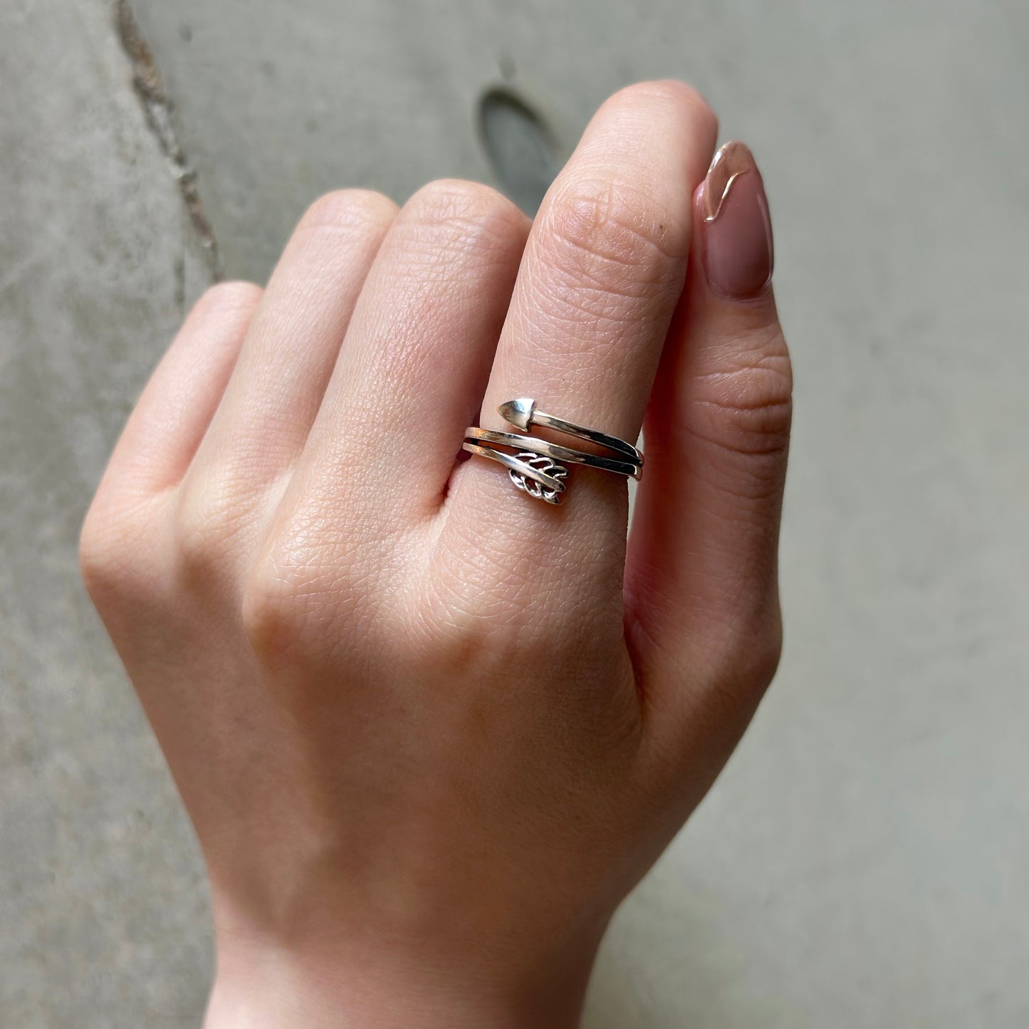 Silver925 arrow plain ring