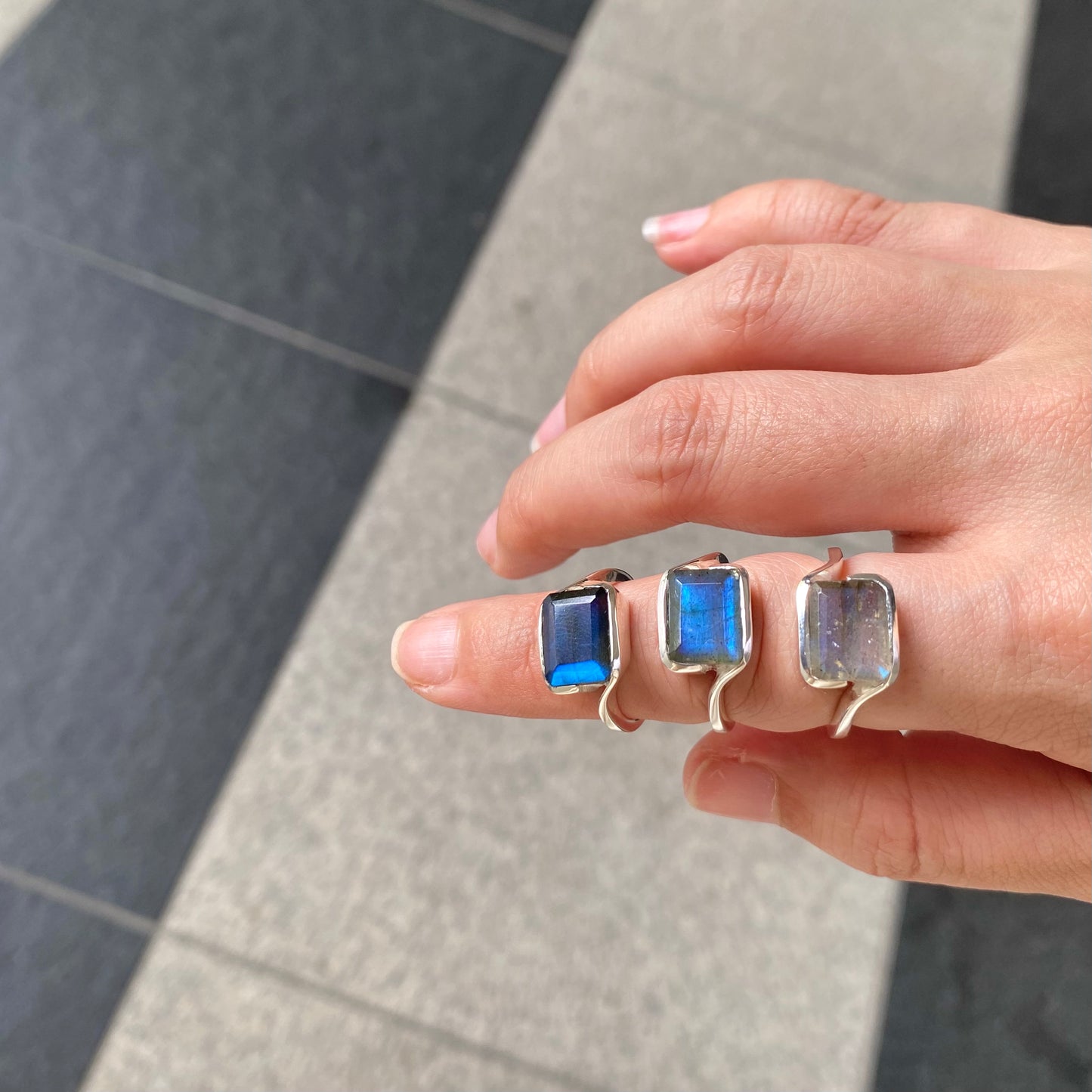Silver925 square ring 2
