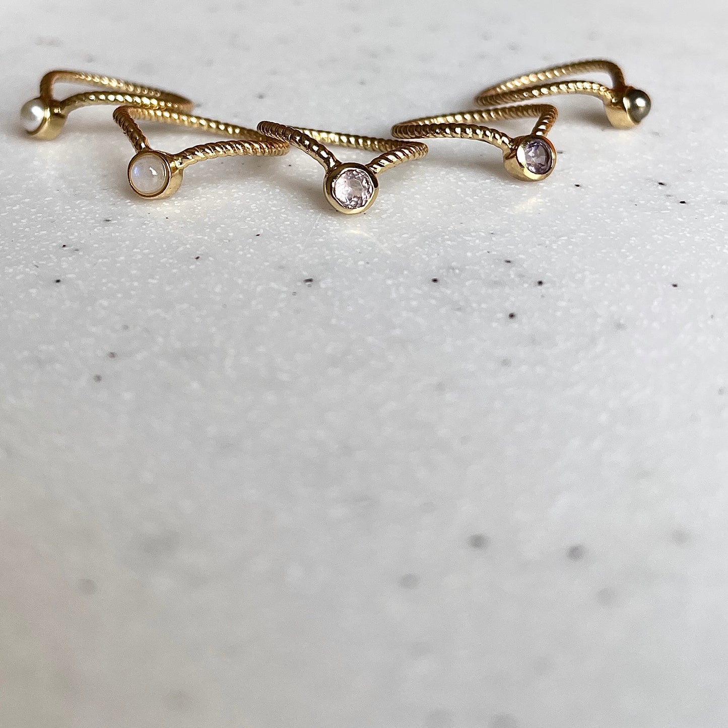 Brass V design ring