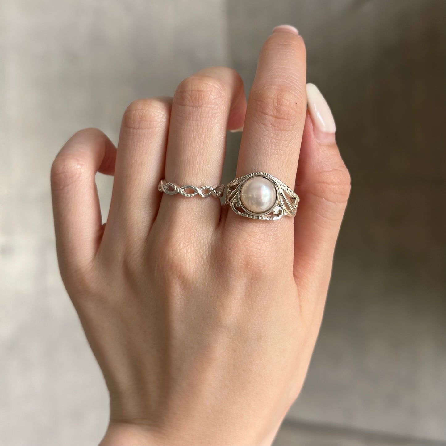 Pearl design ring 6