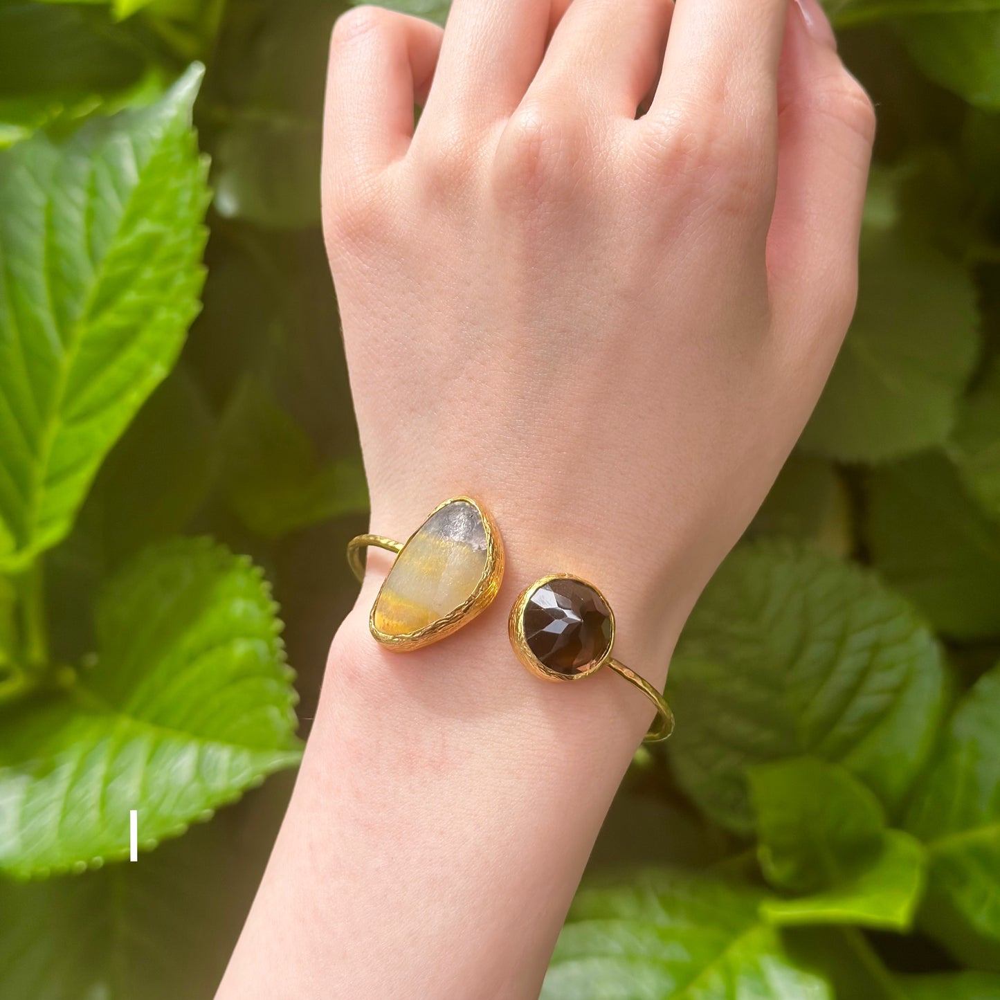 Brass 2stone Bangle 2