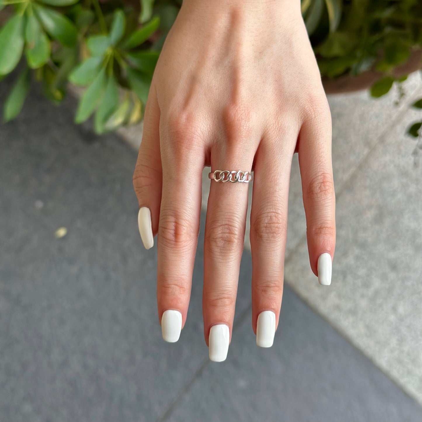 Silver925 plain ring 50