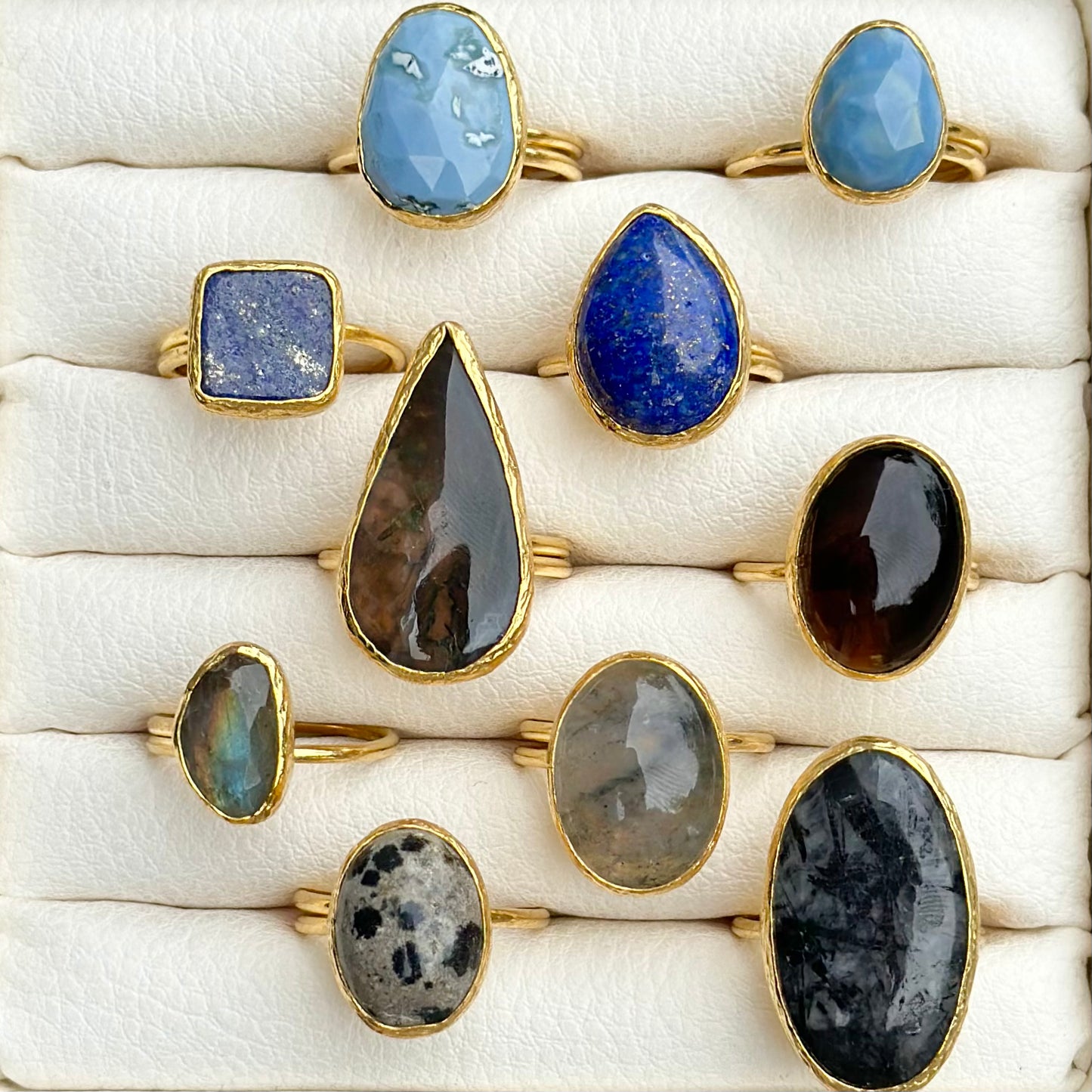 Brass 1stone ring 5