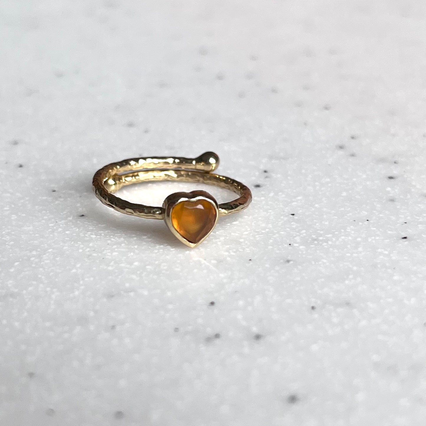 Brass petit ring〈Heart 〉1