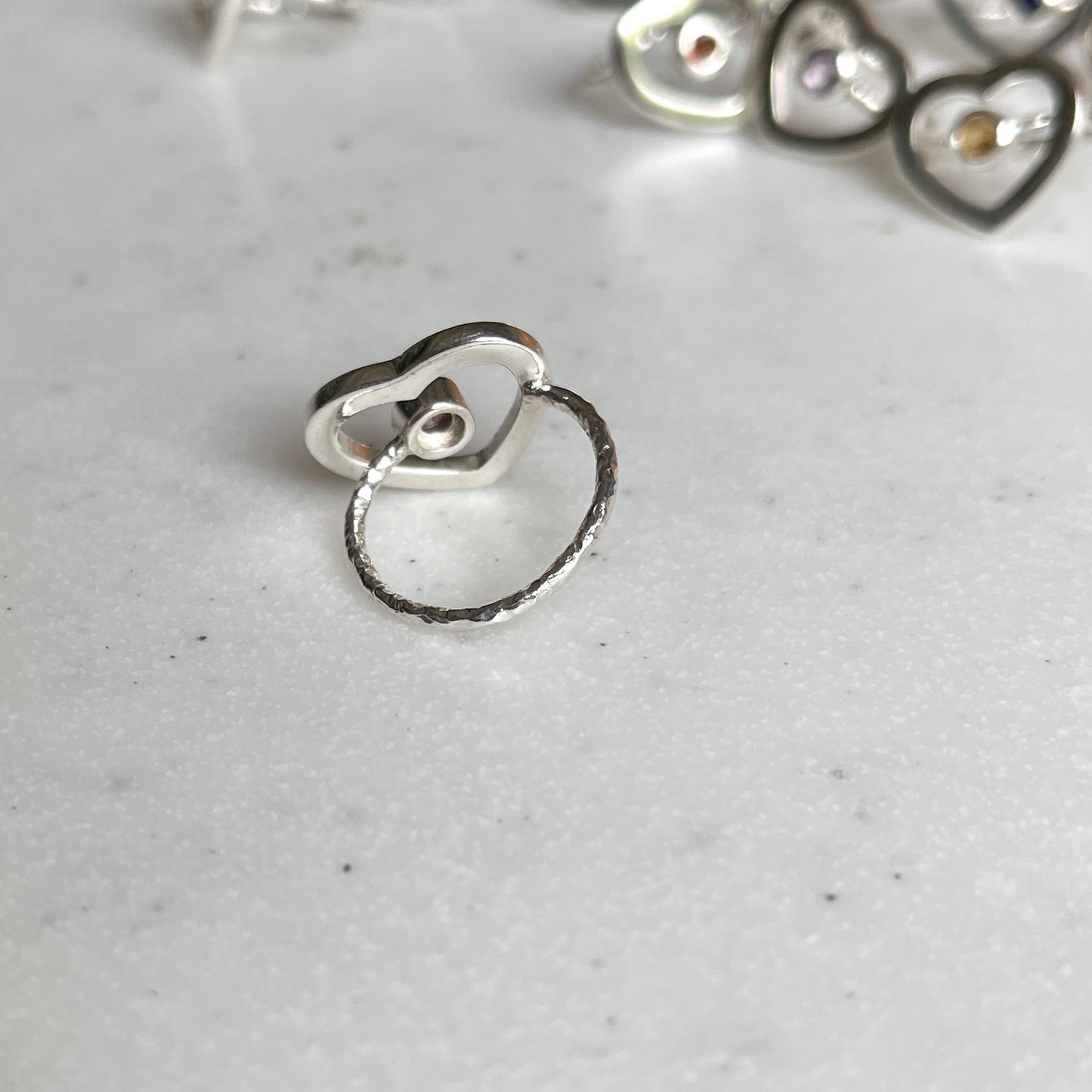 Heart 1stone ring