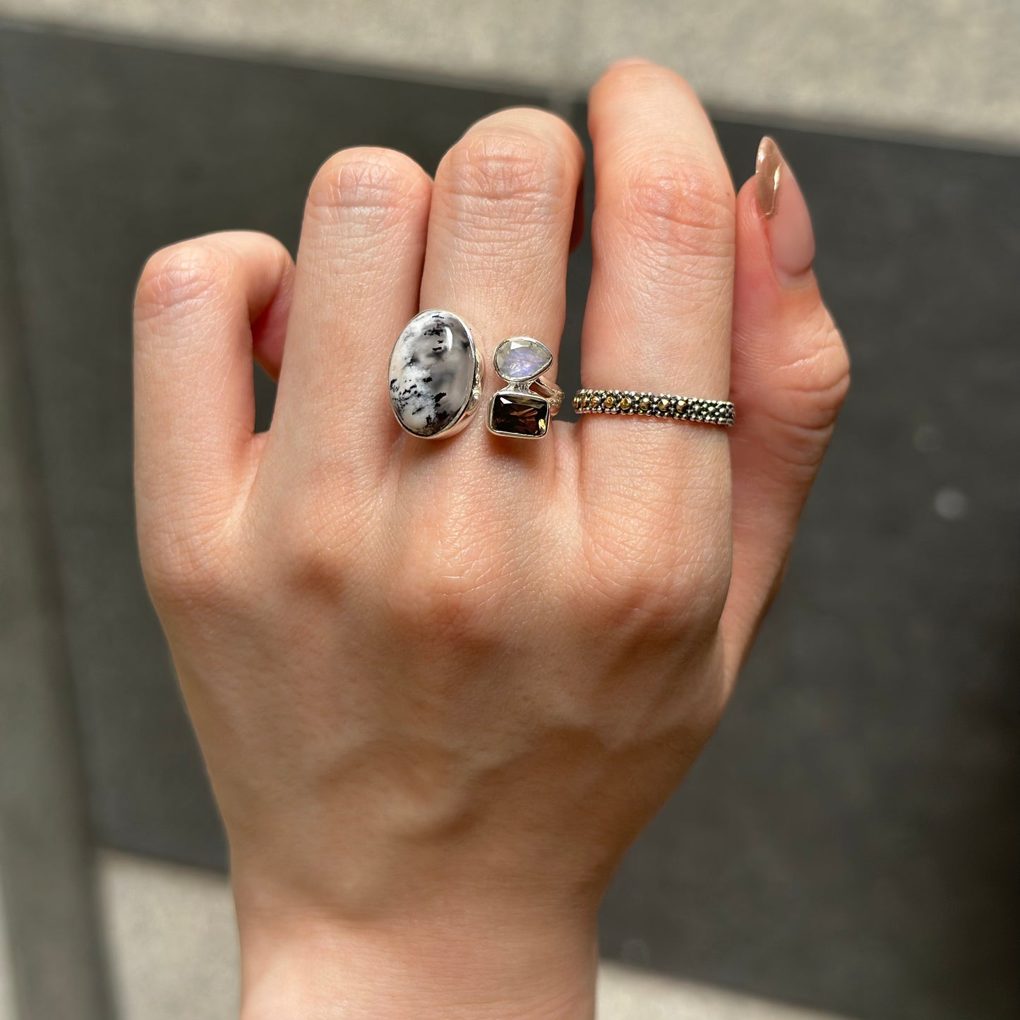 Silver925 3stone ring 2