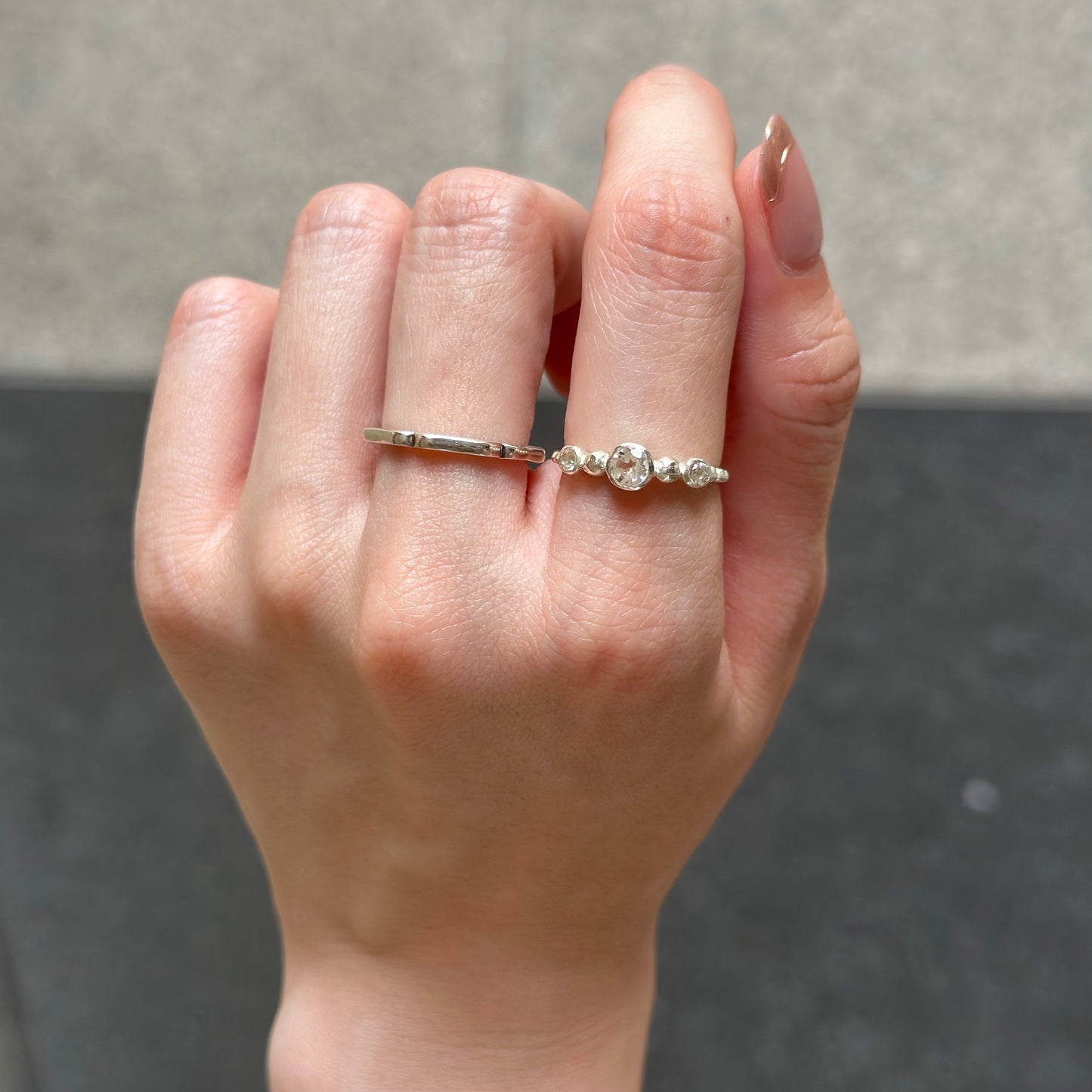 Silver925 3stone ring