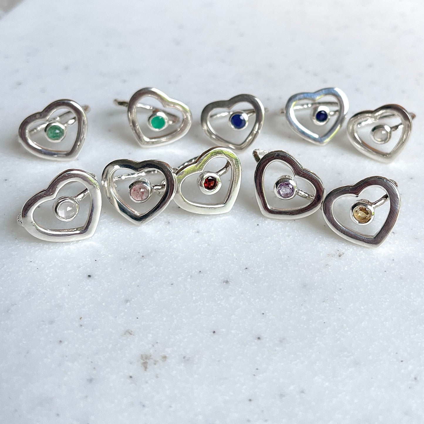 Heart 1stone ring