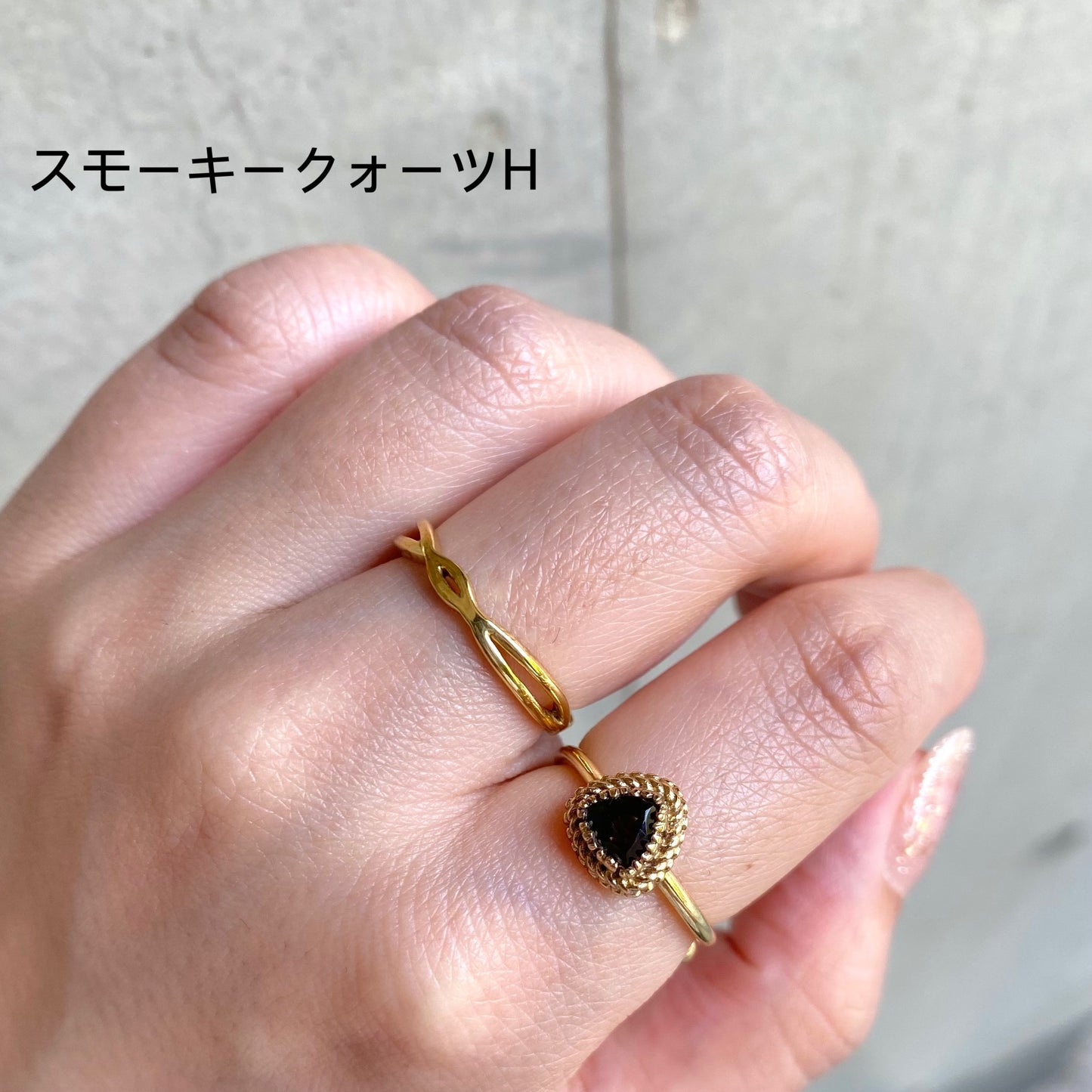 Brass petit ring〈brown〉