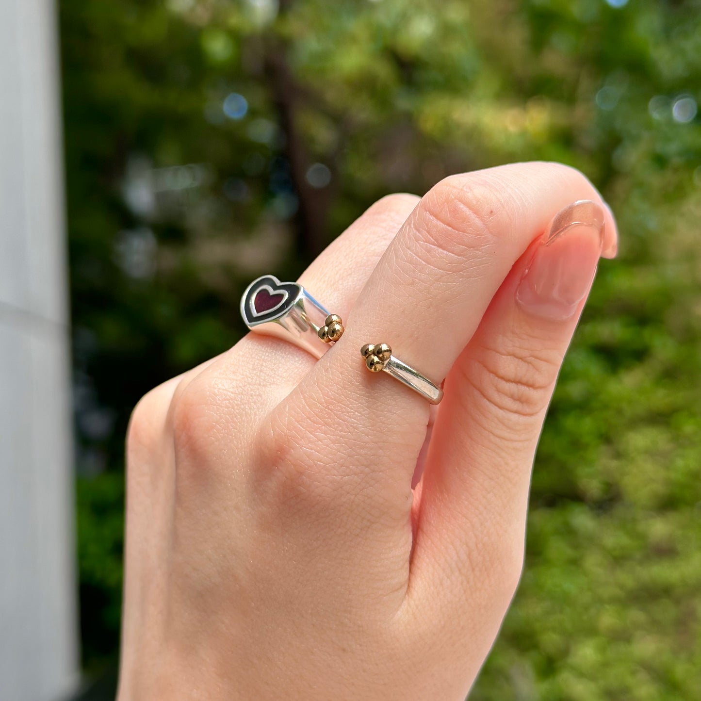 Silver925×Brass plain ring 1