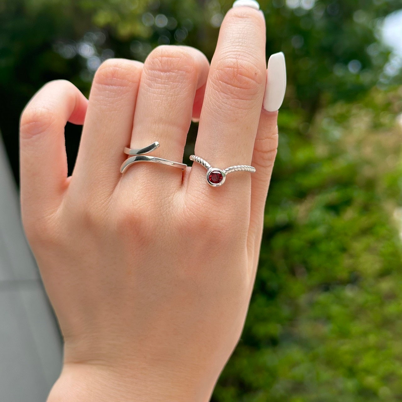 Silver925 V petit ring