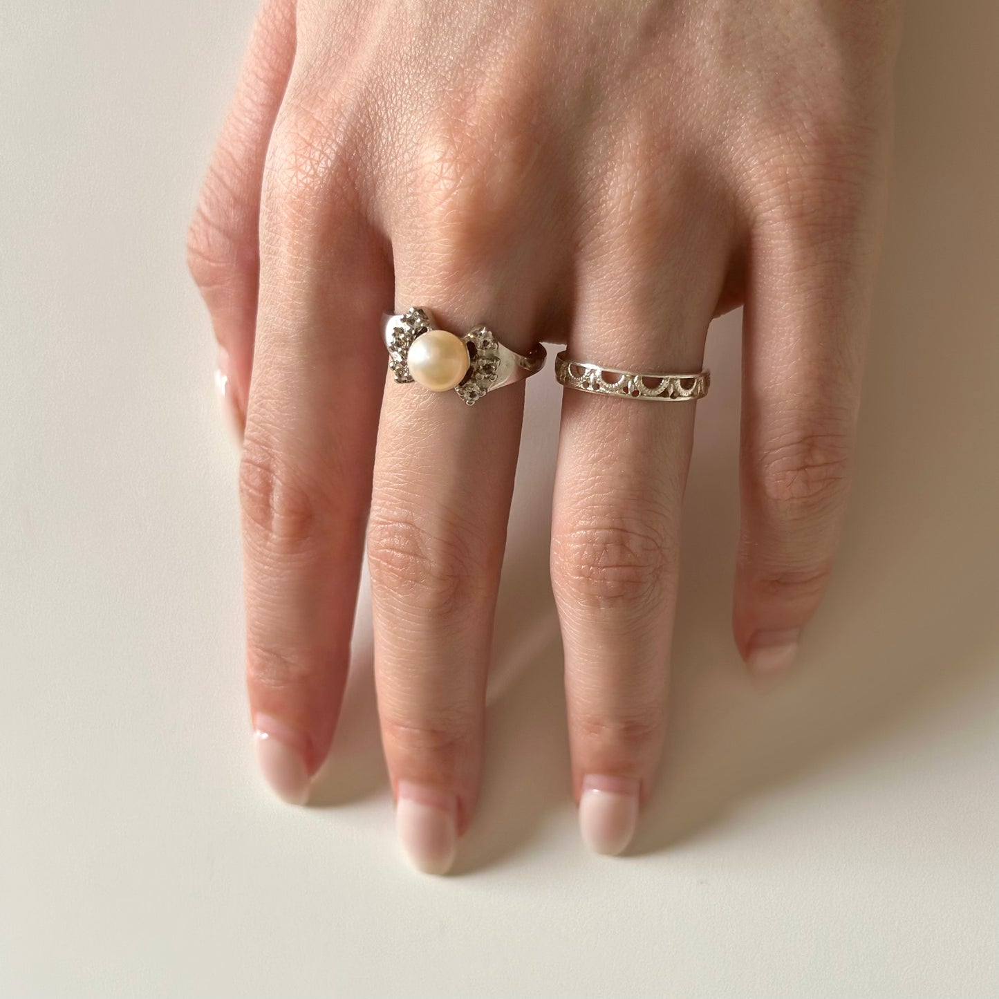 【poco】Pearl design ring 4