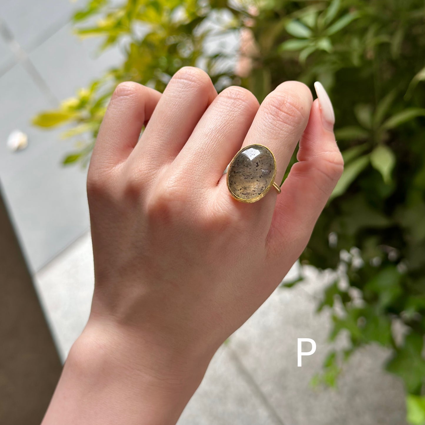 Brass 1stone ring