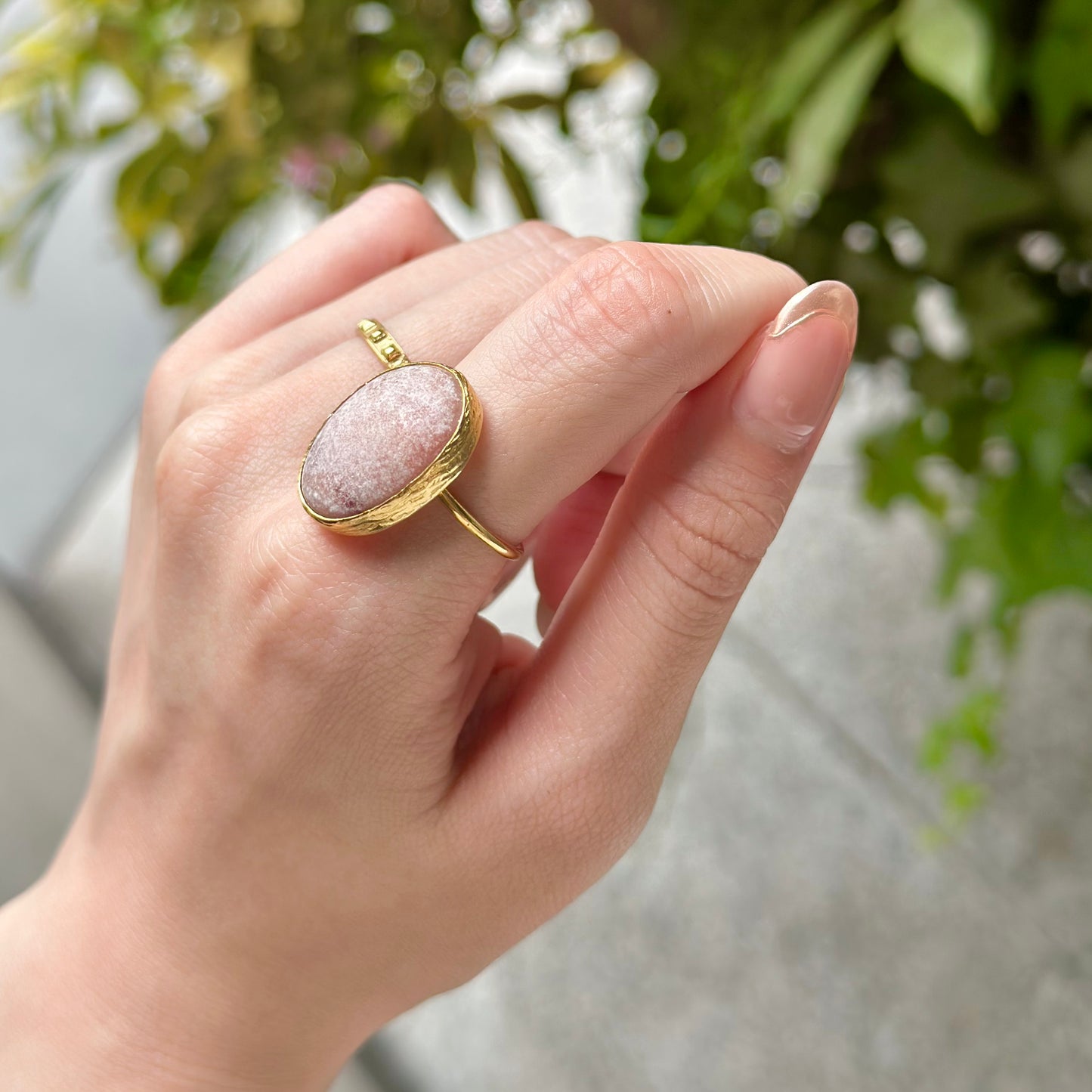 Brass 1stone ring 3
