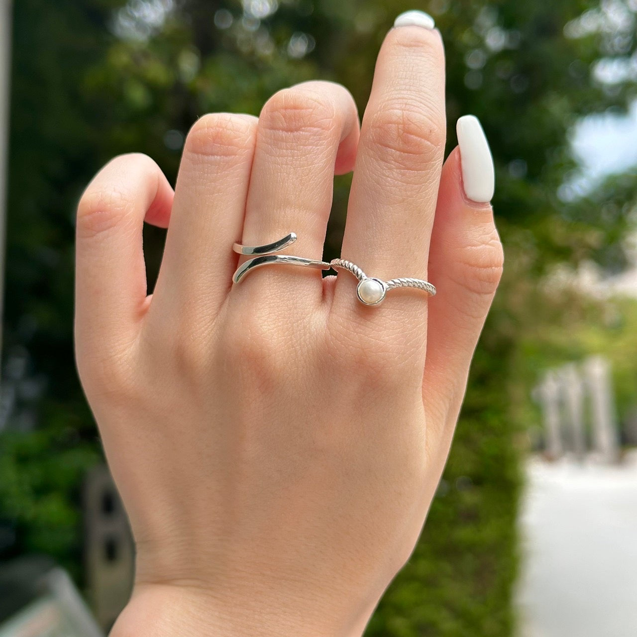 Silver925 V petit ring