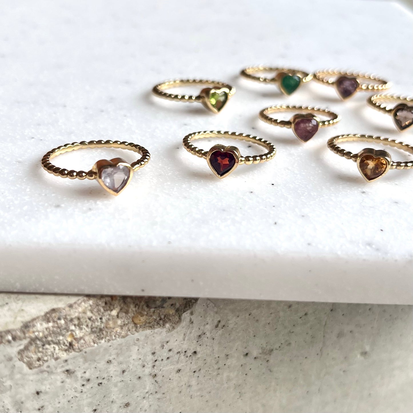 Brass petit ring〈Heart〉2